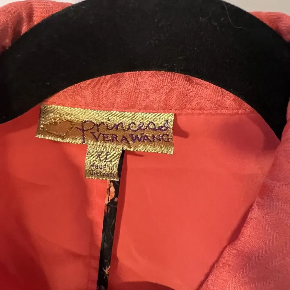 Vera Wang Princess Star Pattern Youth Size XL Salmon Jacket